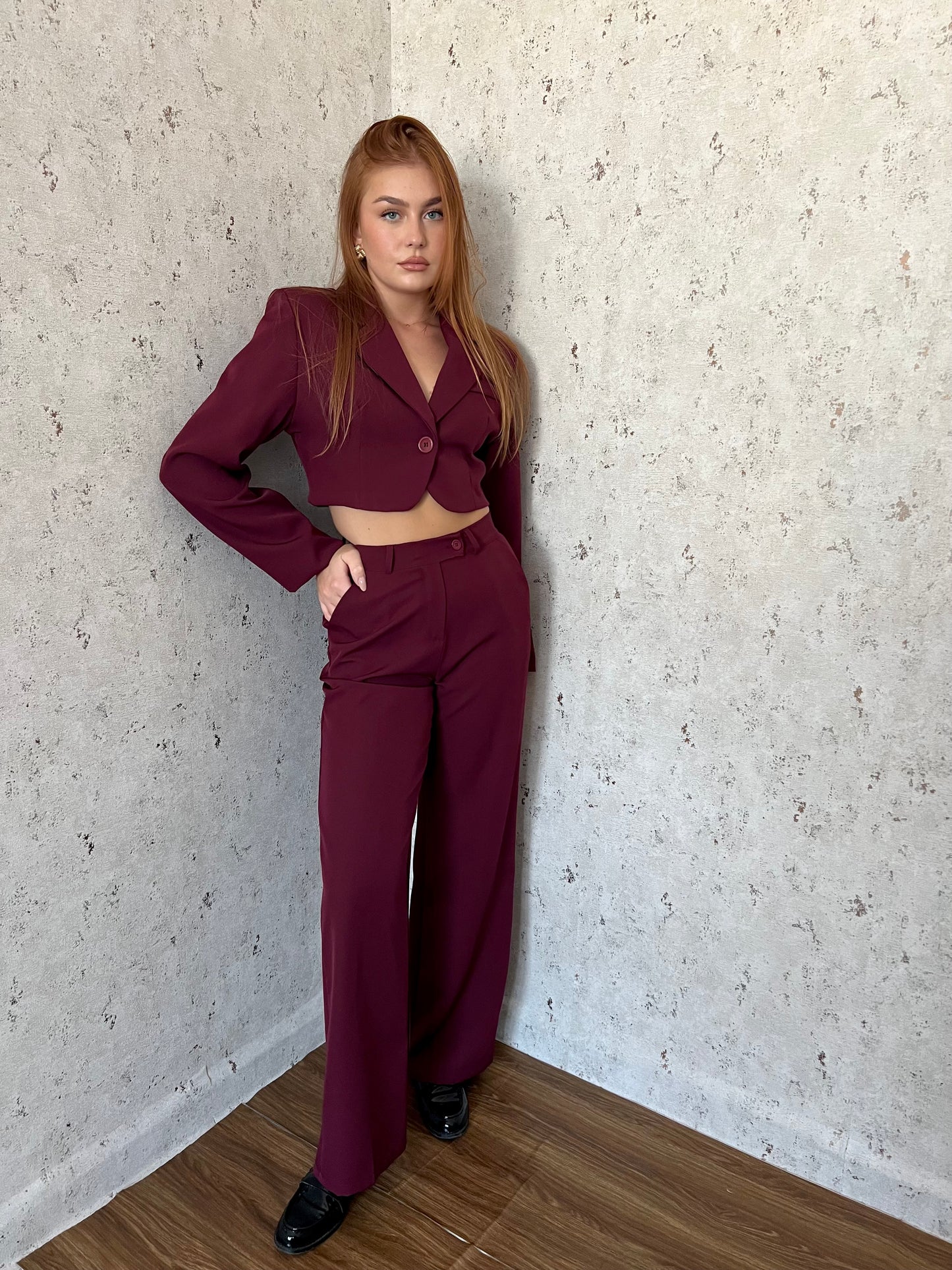Tailleur vinaccia/borgogna