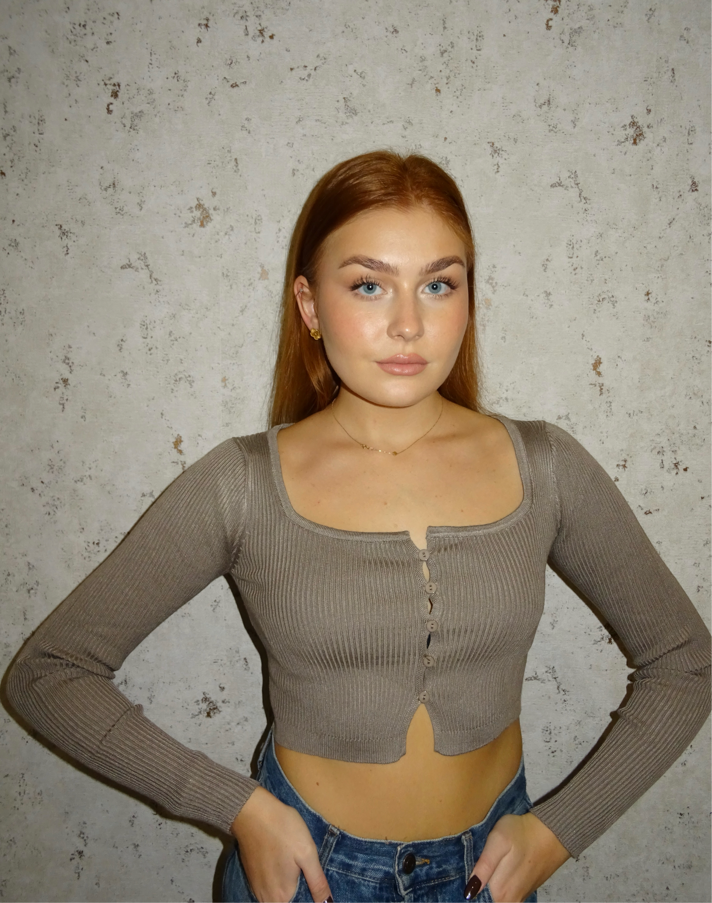 Maglioncino casual tortora
