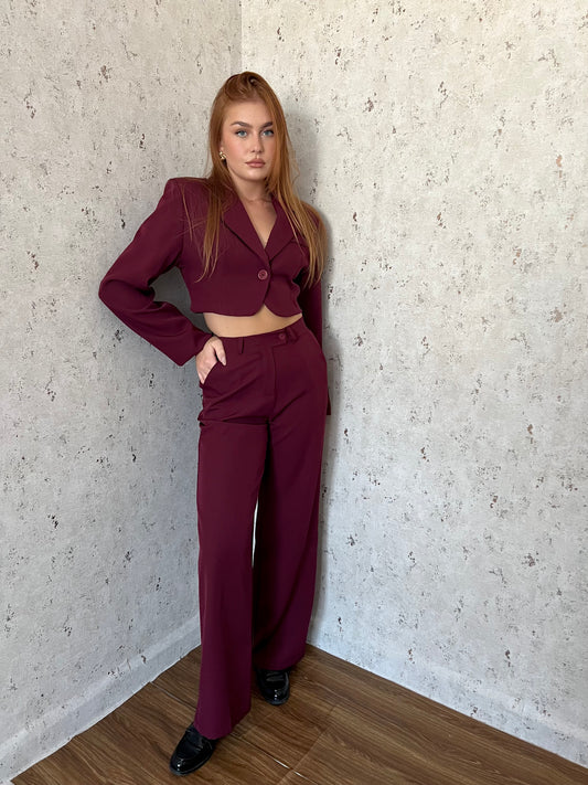 Tailleur vinaccia/borgogna