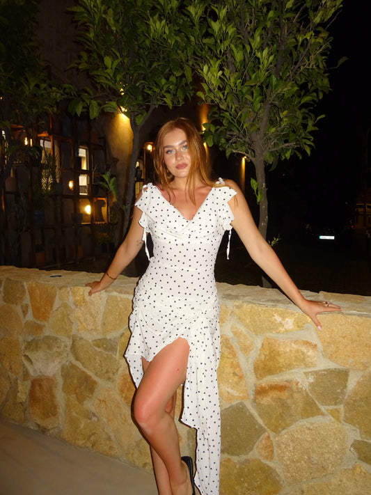 Dress elegant pois
