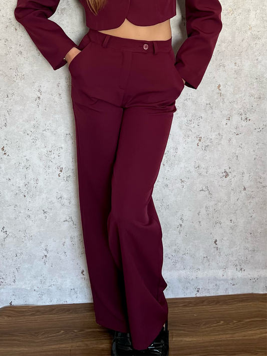 Pantalone vinaccia/borgogna